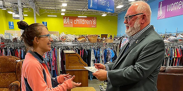 An employee at Goodwill finds a donated sweater worth $42,000 and returns it.