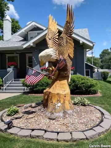 Eagle And Flags, Patriotic Sculpture