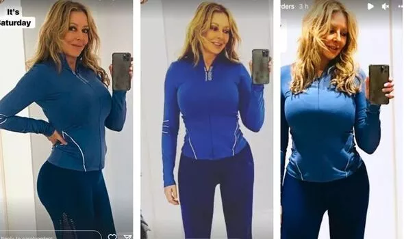 Carol Vorderman flaunts her toned abs and voluptuous bottom, while Dermot O’Leary makes fun of her “special friends”