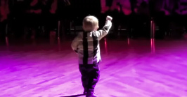 When a toddler hears his favorite Elvis song, he rushes to the dance floor, making the King PROUD.